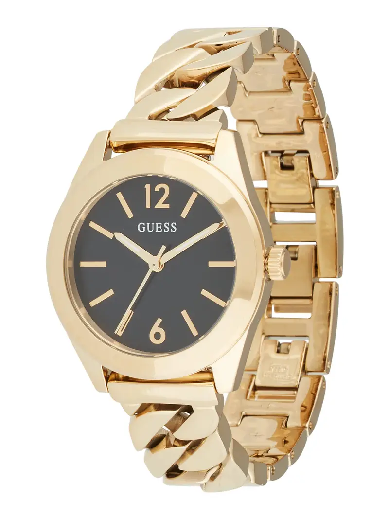GUESS Orologio analogico  oro / nero