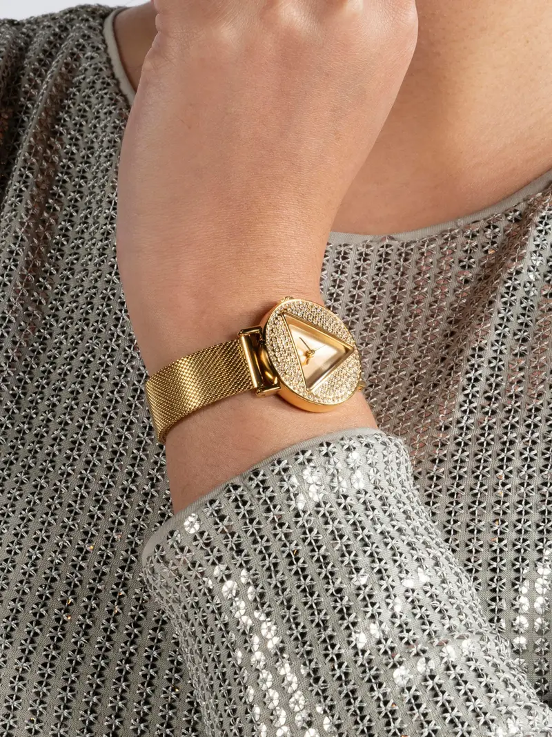 GUESS Orologio analogico oro / nero / trasparente miniatura 2