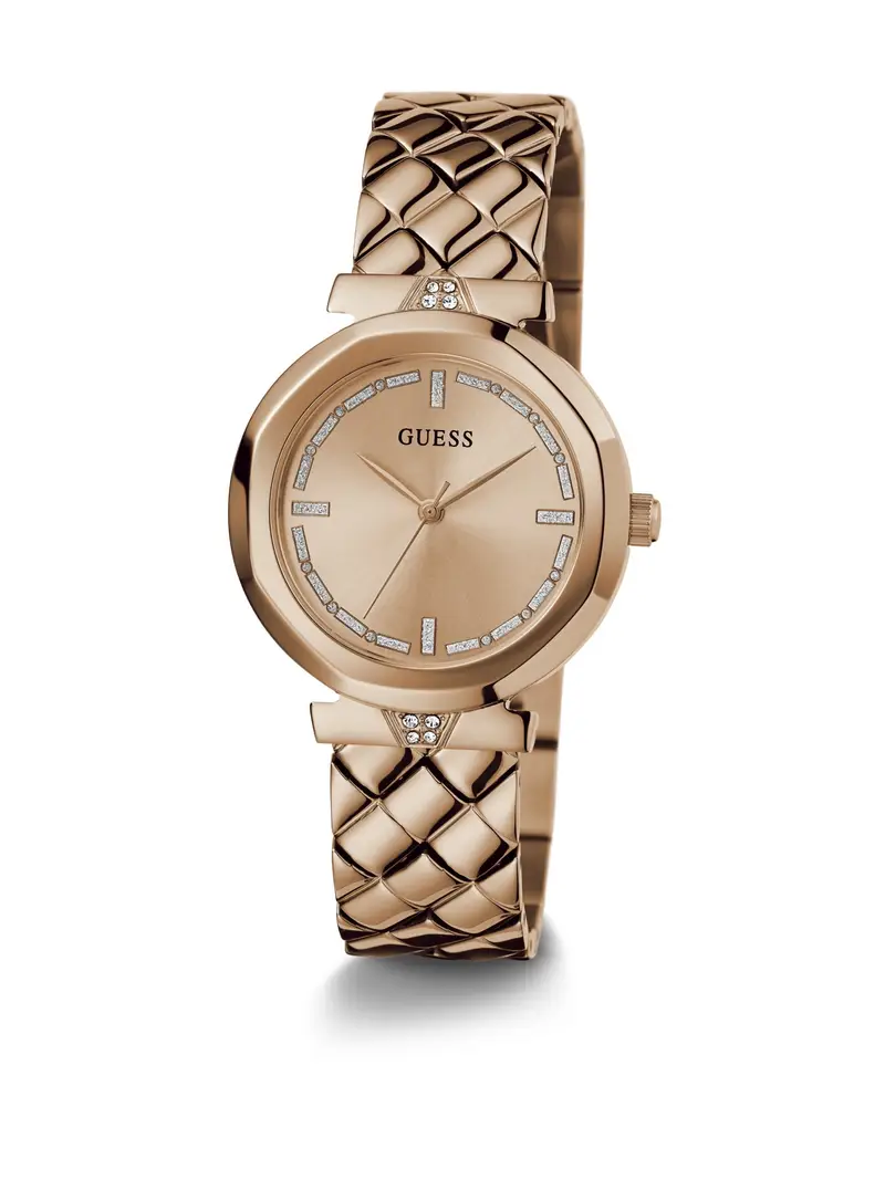 GUESS Orologio analogico  oro rosé / nero miniatura 3