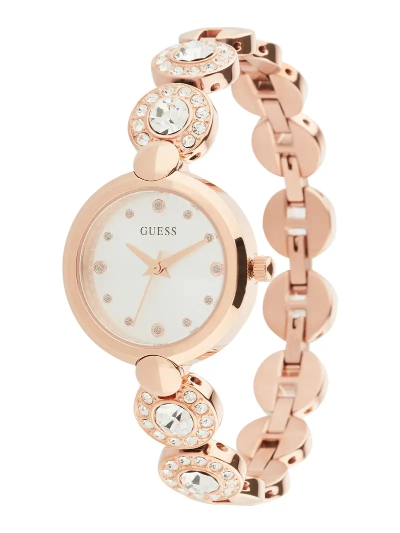 GUESS Orologio analogico  oro rosé / nero / bianco