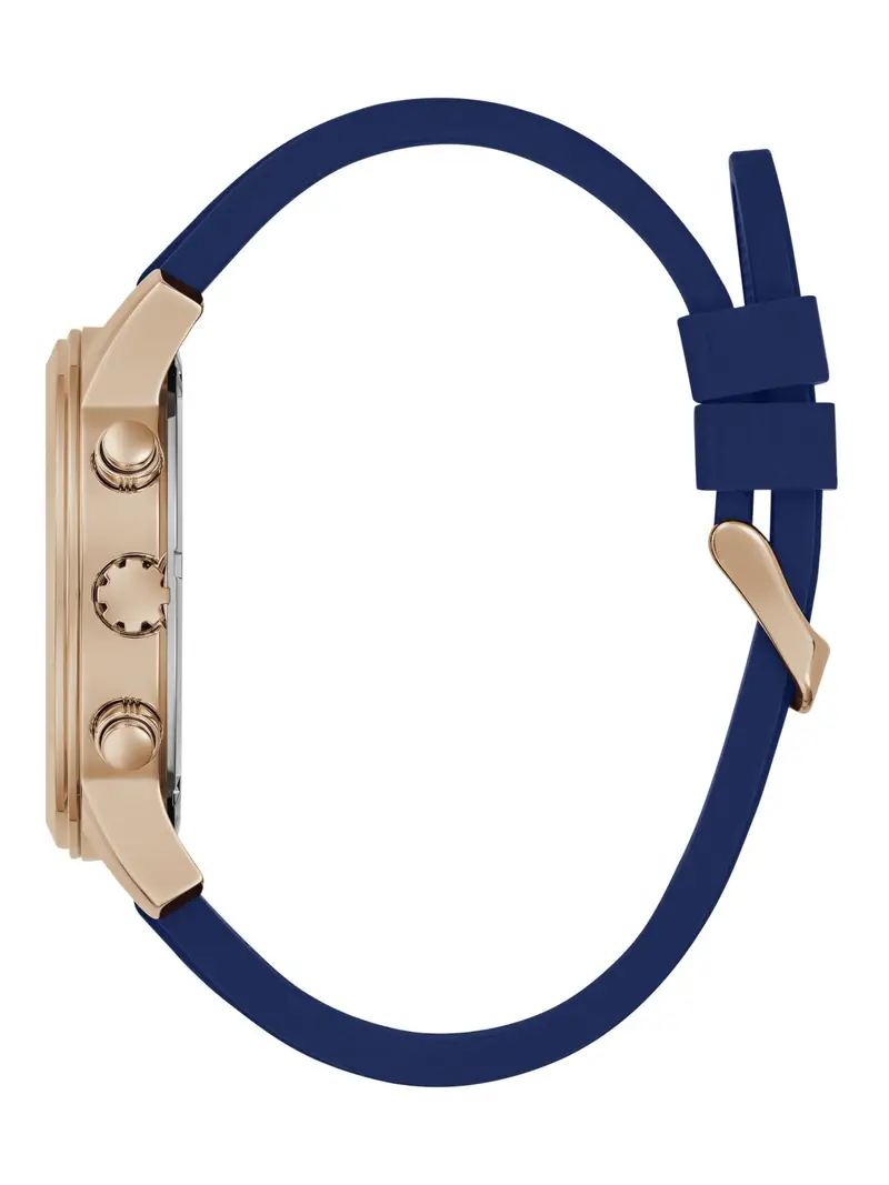 GUESS Orologio analogico 'PARKER' blu scuro / oro miniatura 3