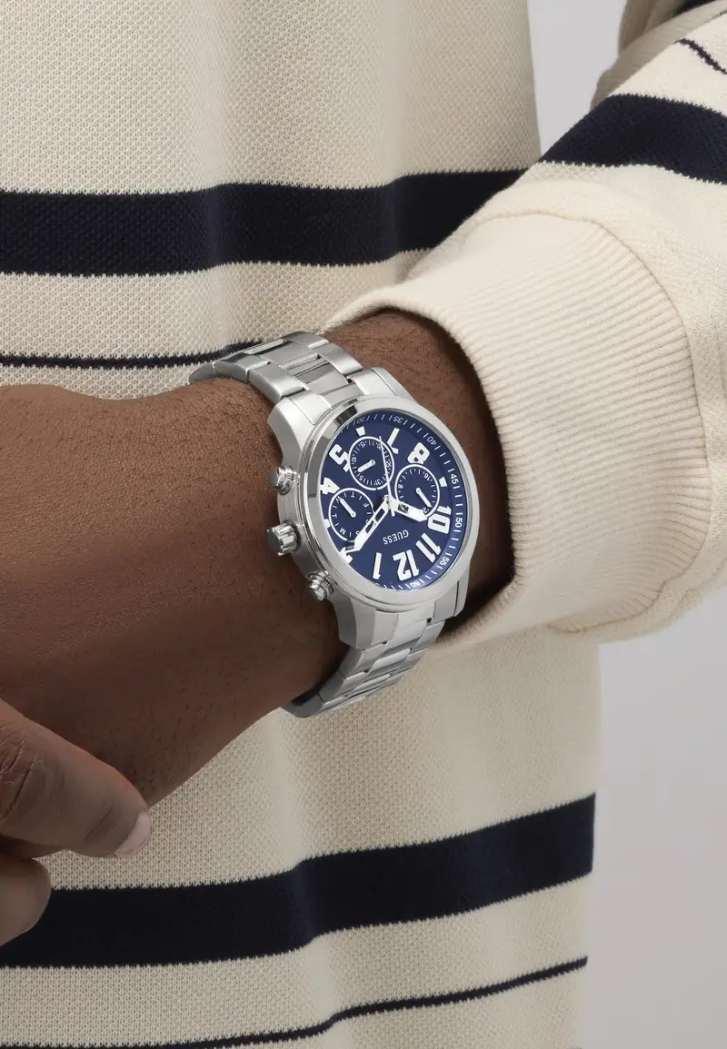 Orologio analogico Parker marino / argento miniatura 3