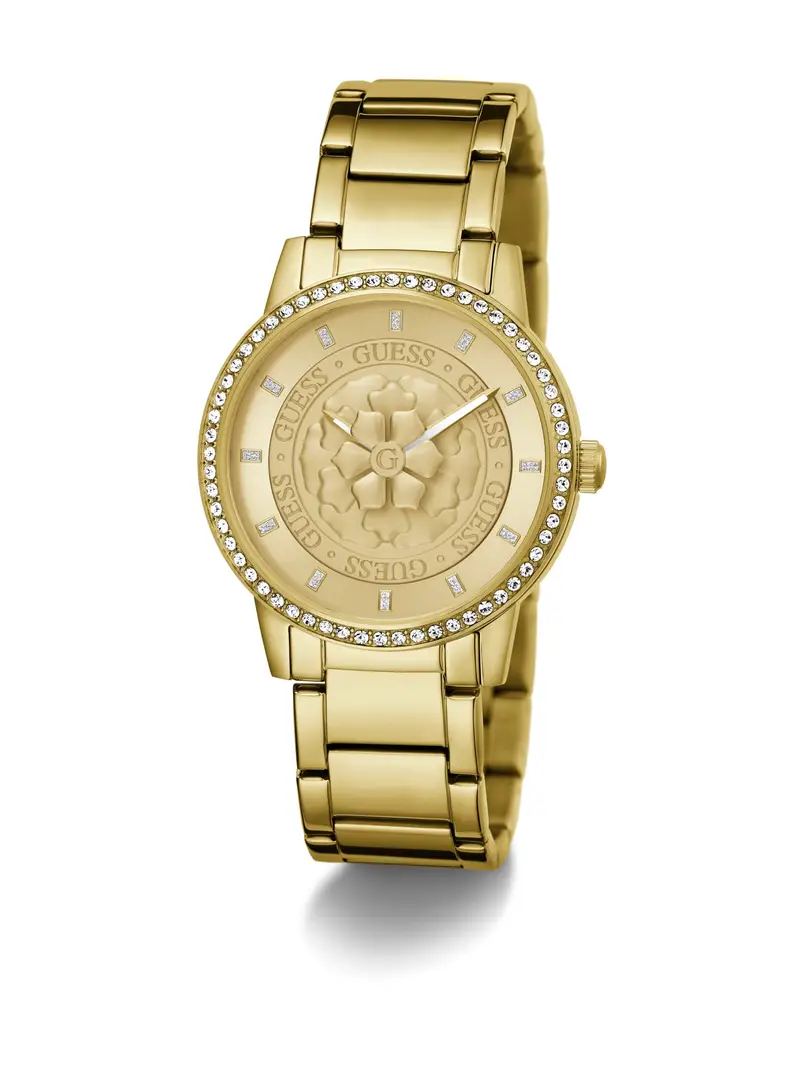 GUESS Orologio analogico 'PETAL' oro / trasparente miniatura 3