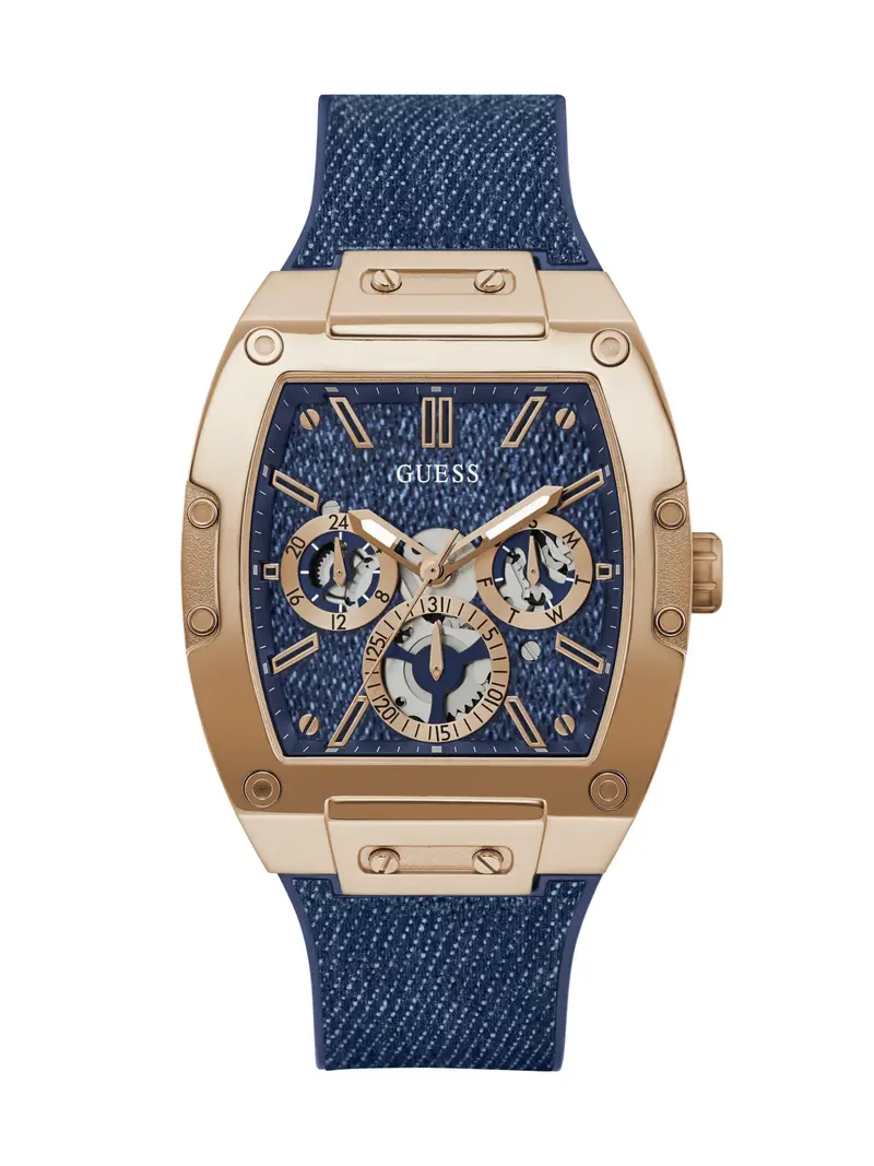 GUESS Orologio analogico 'Phoenix'  blu / oro