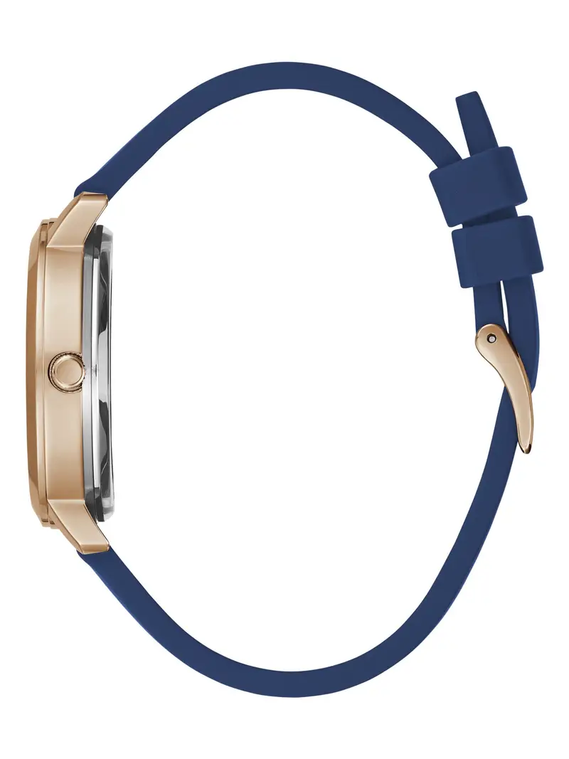 GUESS Orologio analogico 'QUATTRO CLEAR ' blu / oro miniatura 2