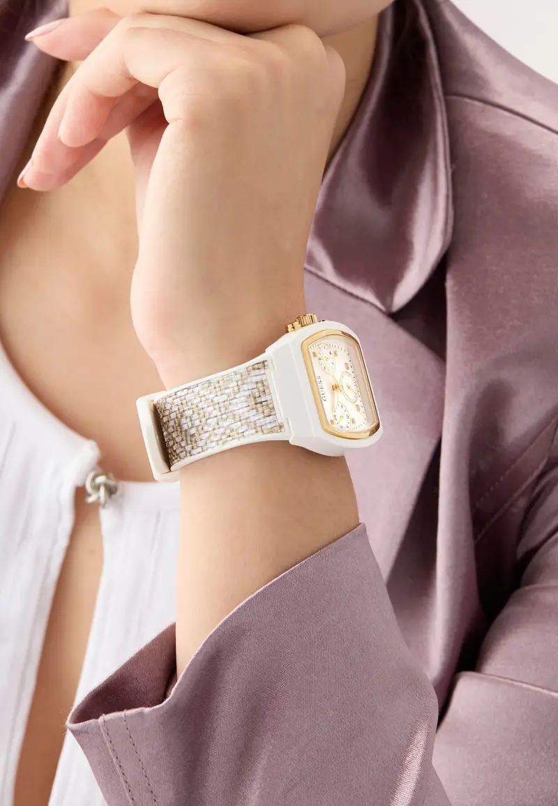 GUESS Orologio analogico 'Rendezvous' oro / bianco miniatura 2