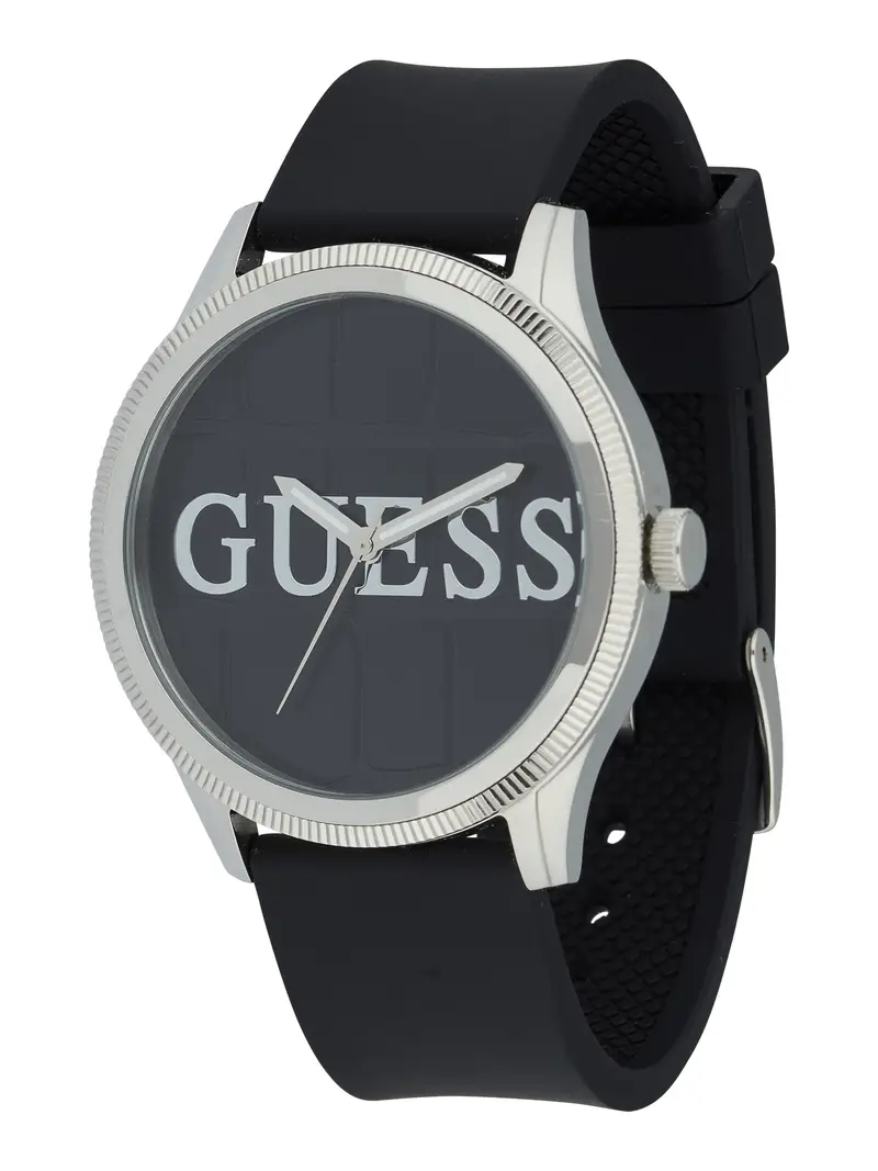 GUESS Orologio analogico 'REPUTATION' blu chiaro / nero / argento