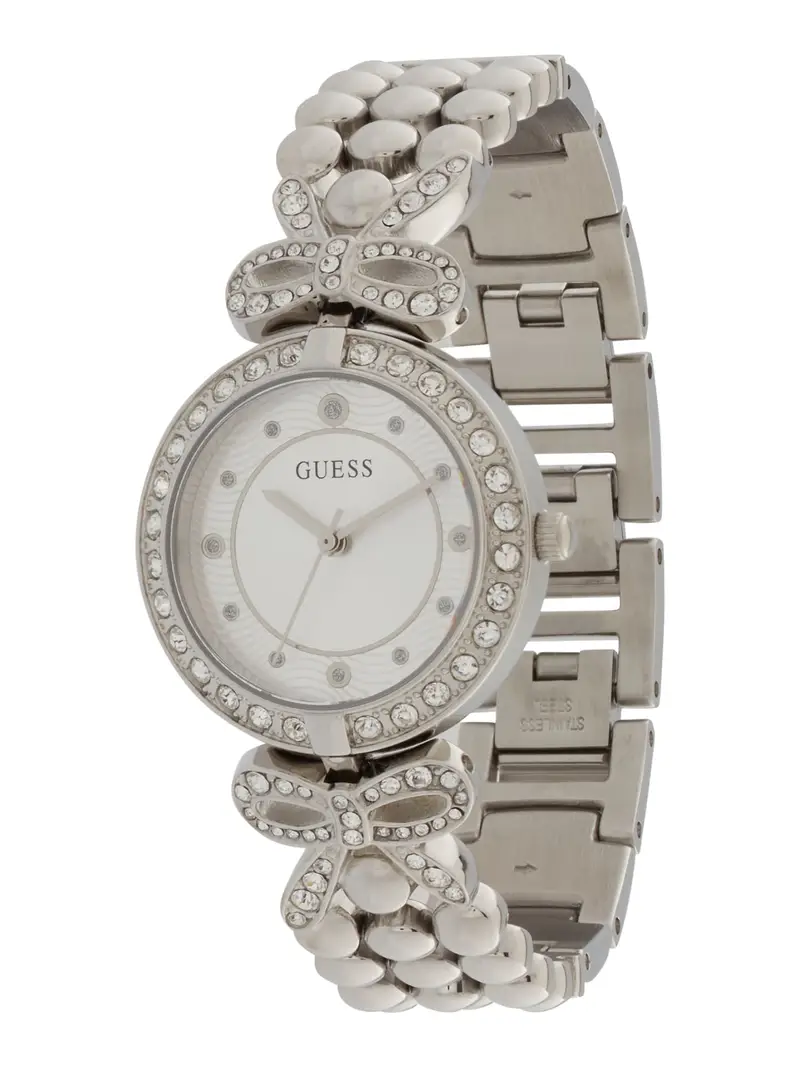 GUESS Orologio analogico 'RIBBON'  argento / trasparente