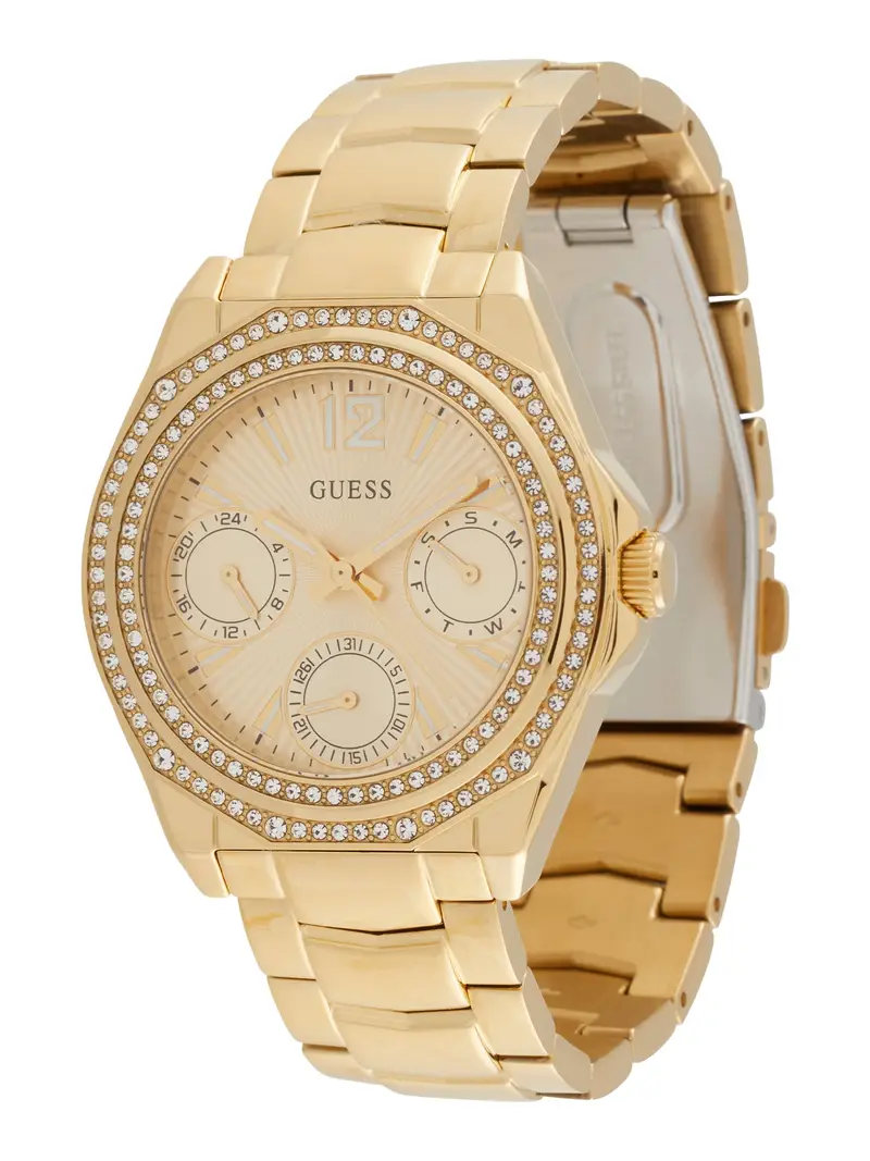 GUESS Orologio analogico 'Ritzy'  oro / bianco