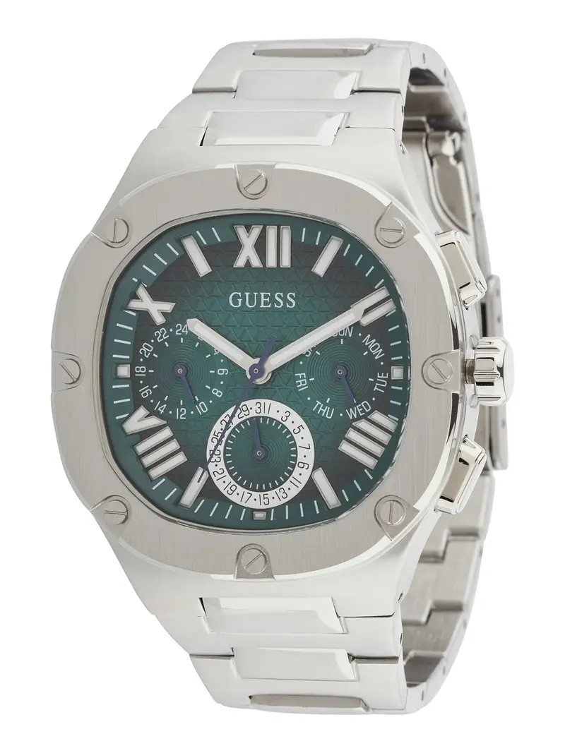 GUESS Orologio analogico smeraldo / argento