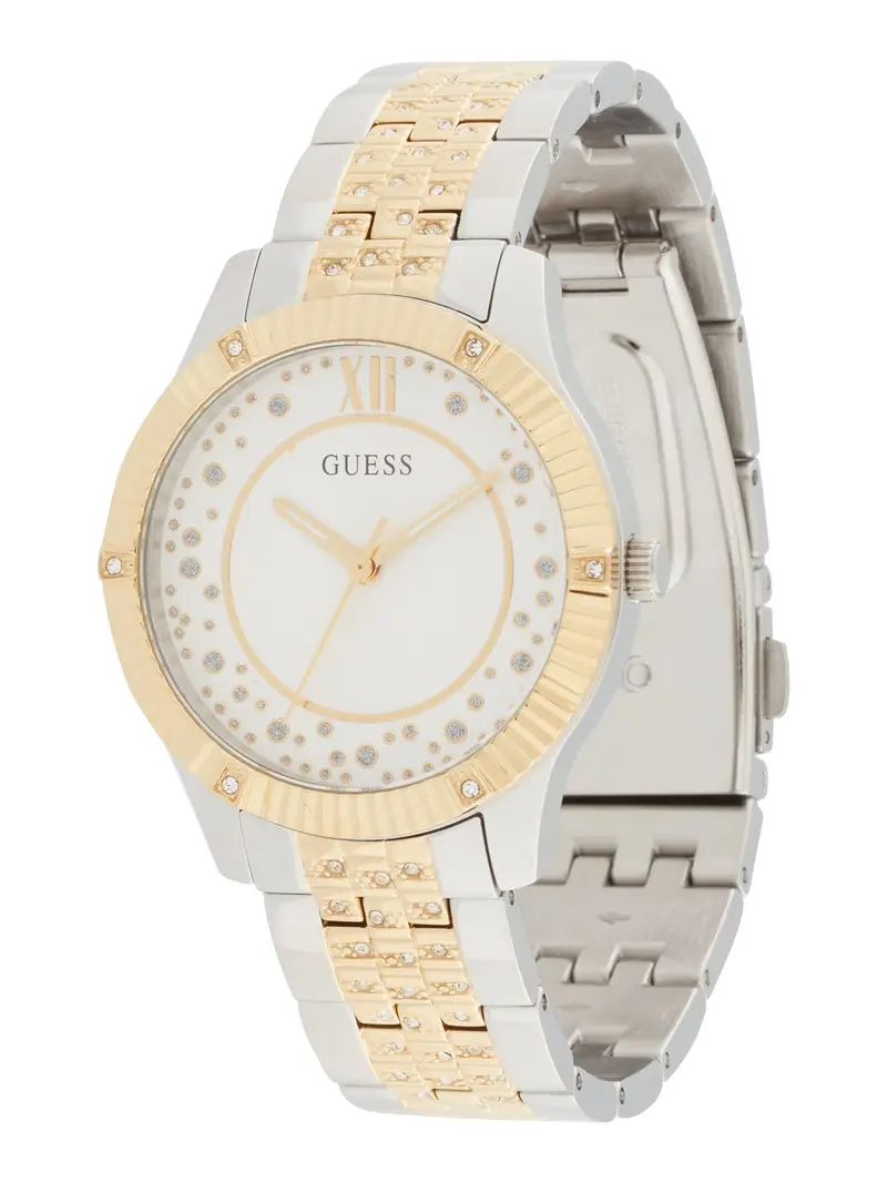 GUESS Orologio analogico 'Starstruck'  oro / argento / trasparente