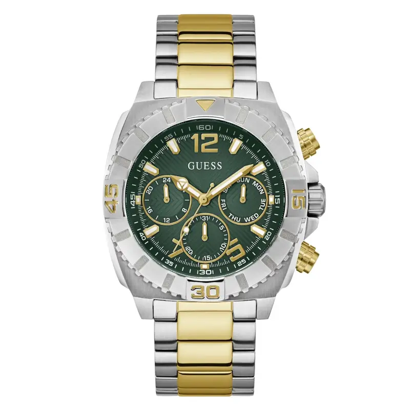 Orologio analogico 'TRACTION' oro / verde / argento