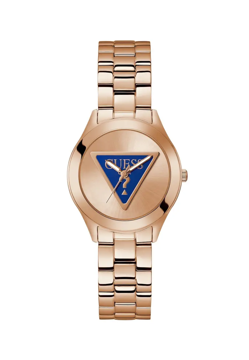 GUESS Orologio analogico 'Tri Plaque'  navy / oro rosé