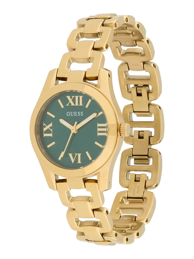 Orologio analogico 'VEDA' oro / verde scuro