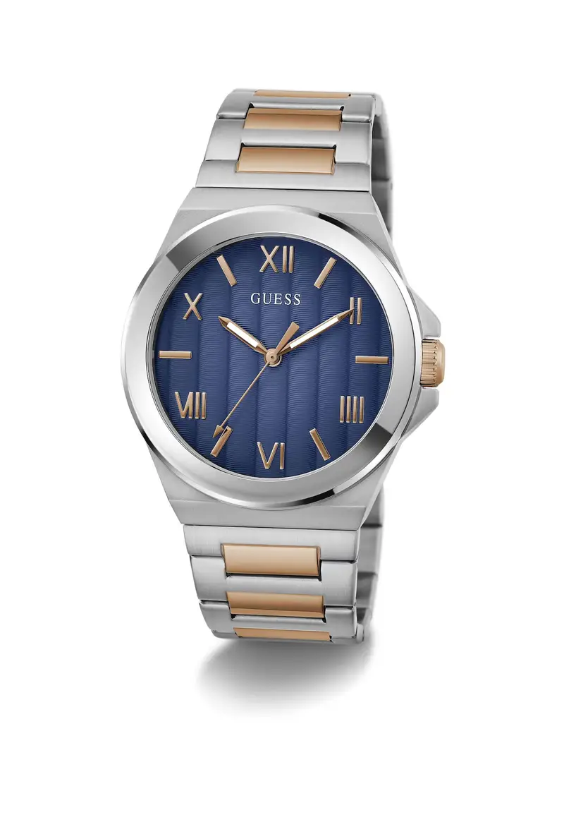 Orologio analogico 'VINYL' navy / bronzo / argento
