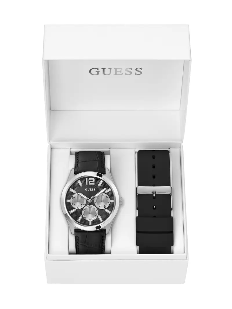 GUESS Orologio analogico 'Zen' nero / argento miniatura 3