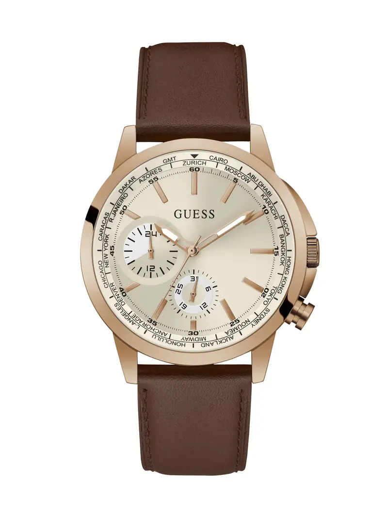 GUESS Orologio digitale 'SPEC'  marrone / oro