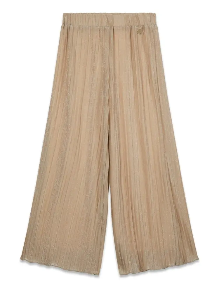 panta palazzo kids/junior plisse beige