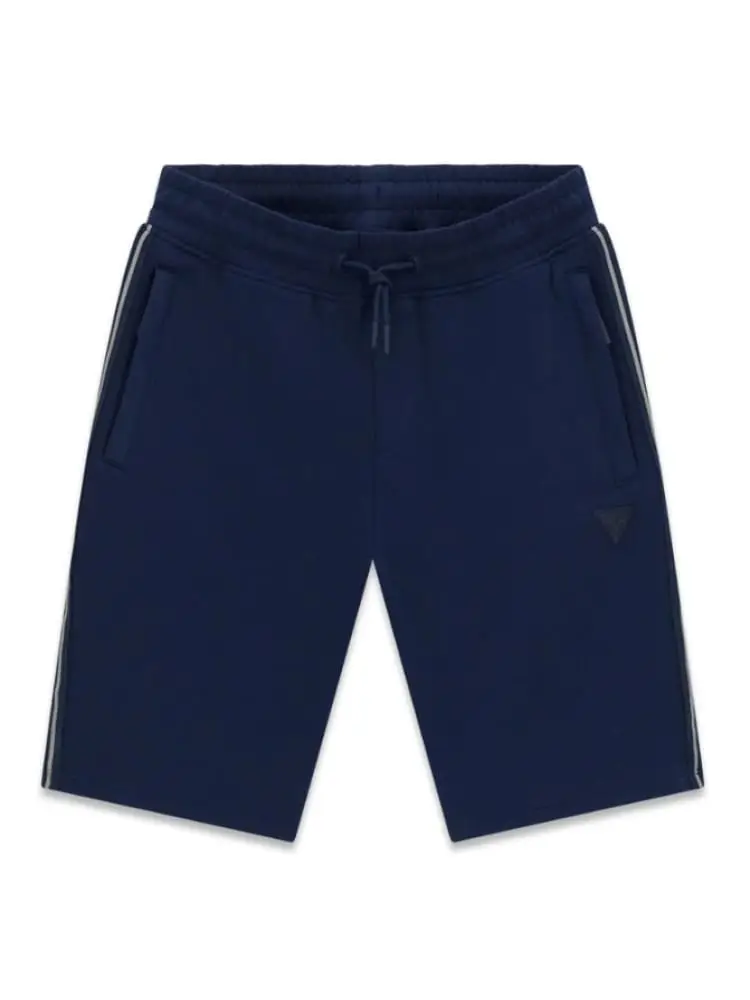 pantaloncini kids/junior blu con bande logo laterali