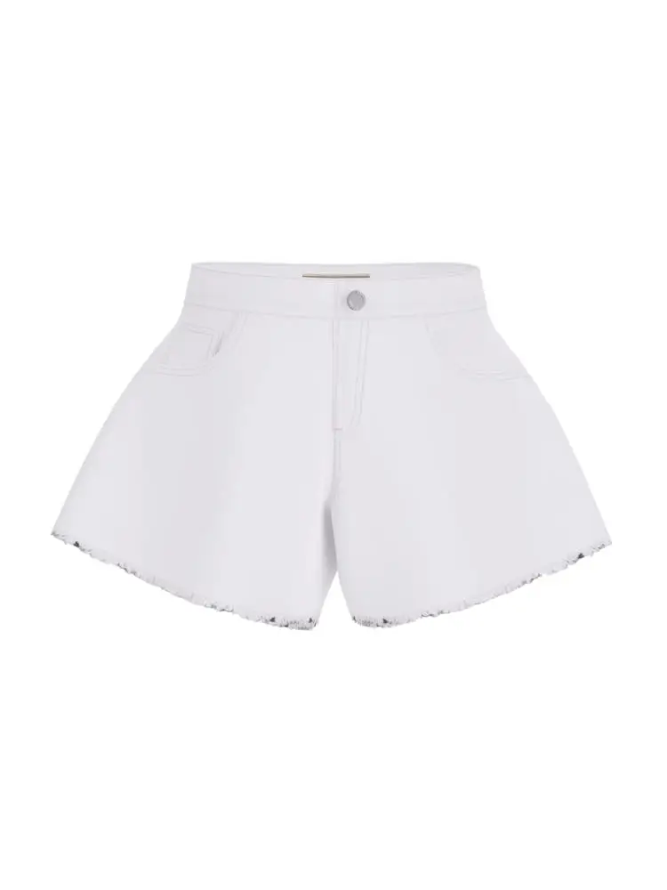 pantaloncini kids/junior in denim bianco