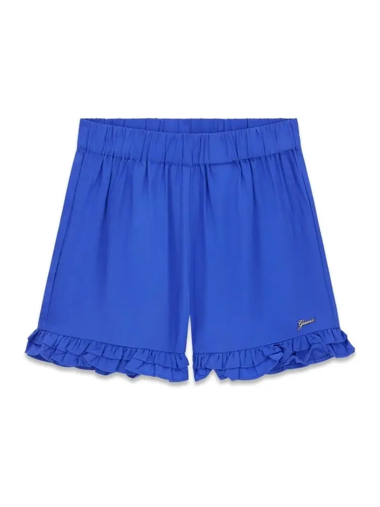 pantaloncini kids/junior in poplin blu