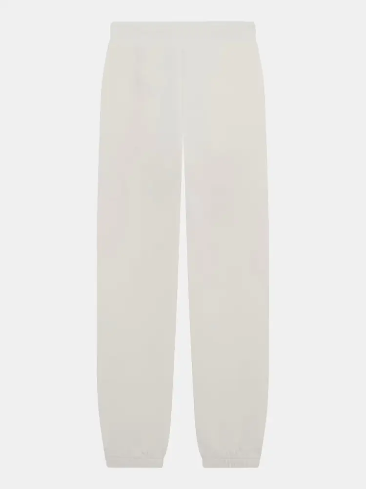 pantalone bianco bambina in misto viscosa logo con strass sul lato miniatura 2