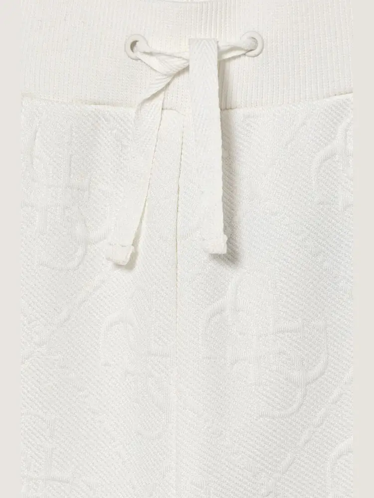 pantalone bianco bambina logo all over miniatura 3