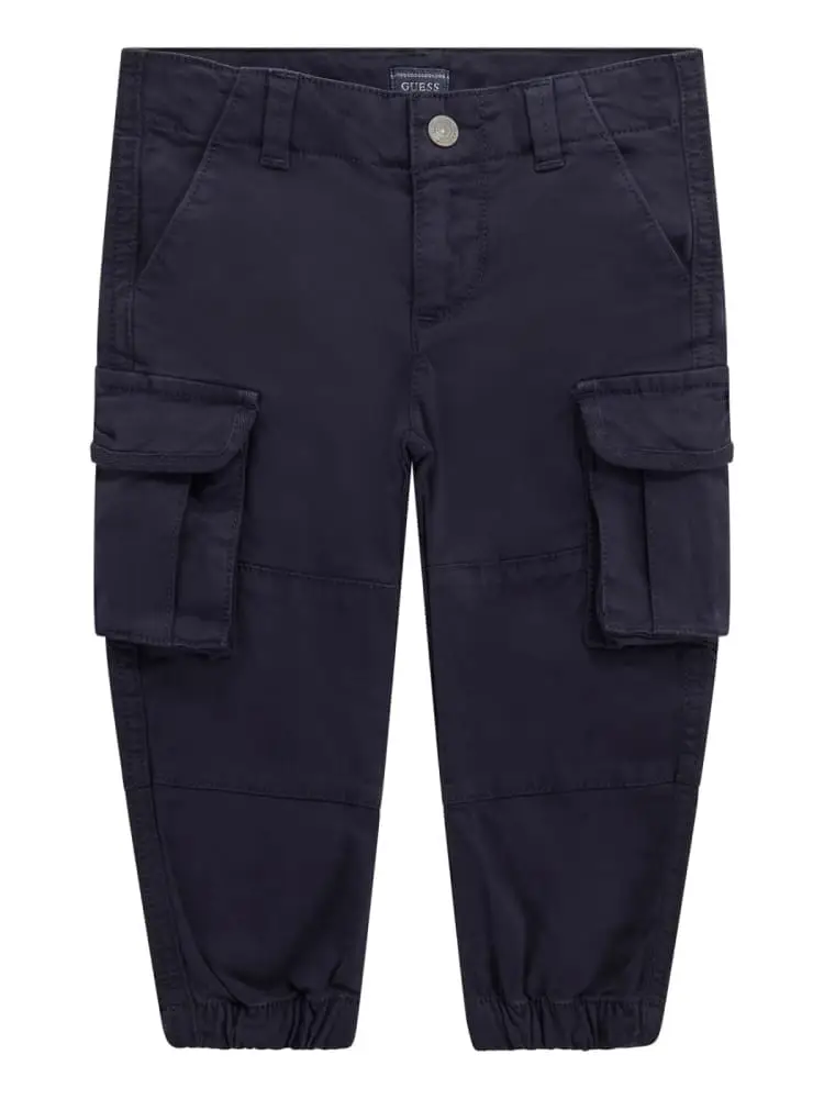pantalone cargo infant/kids in twilldi cotone blu