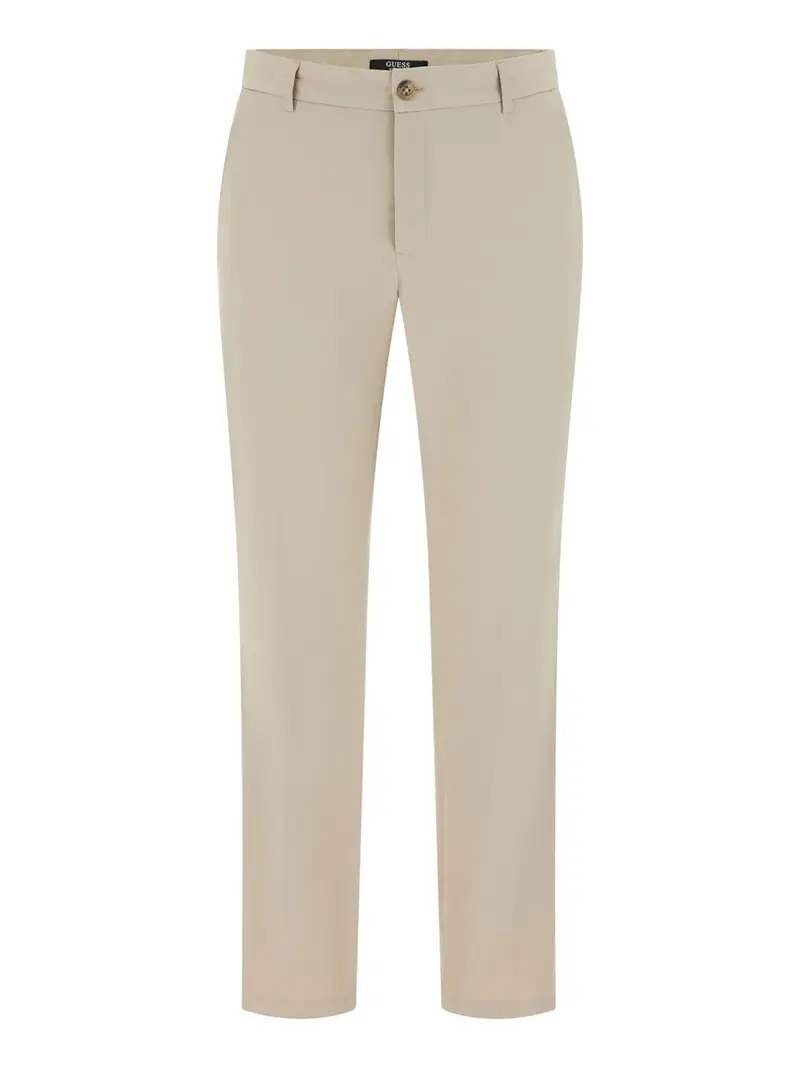 pantalone chino guess myron dressy da uomo - beige