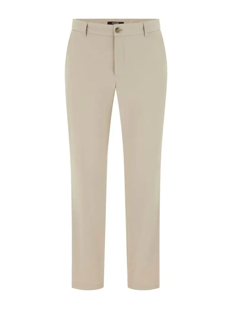 pantalone chino in tessuto tech myron beige