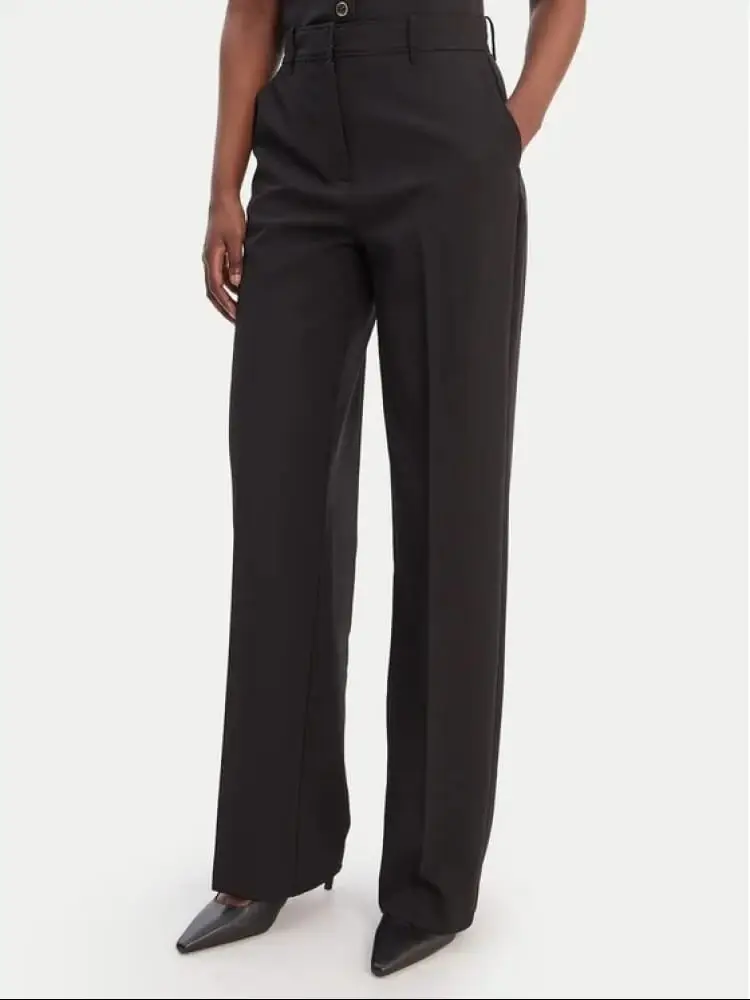 pantalone donna nausica wide leg nero