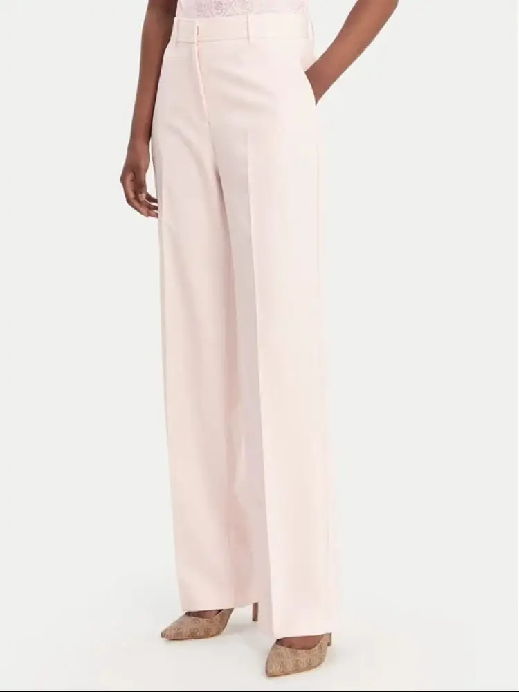 pantalone donna nausica wide leg rosa chiaro