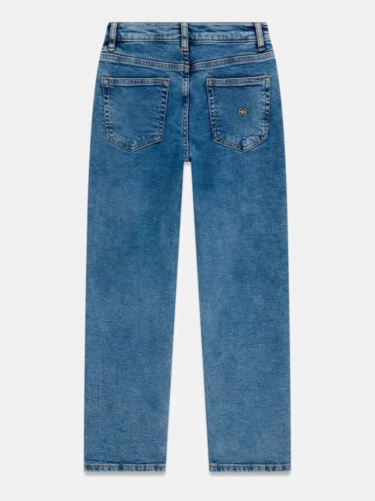 pantalone in denim bambina regular mini logo sul retro miniatura 2