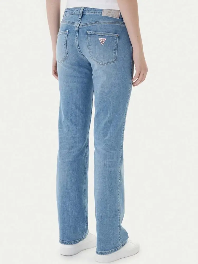 pantalone in denim chiaro donna mini logo miniatura 2