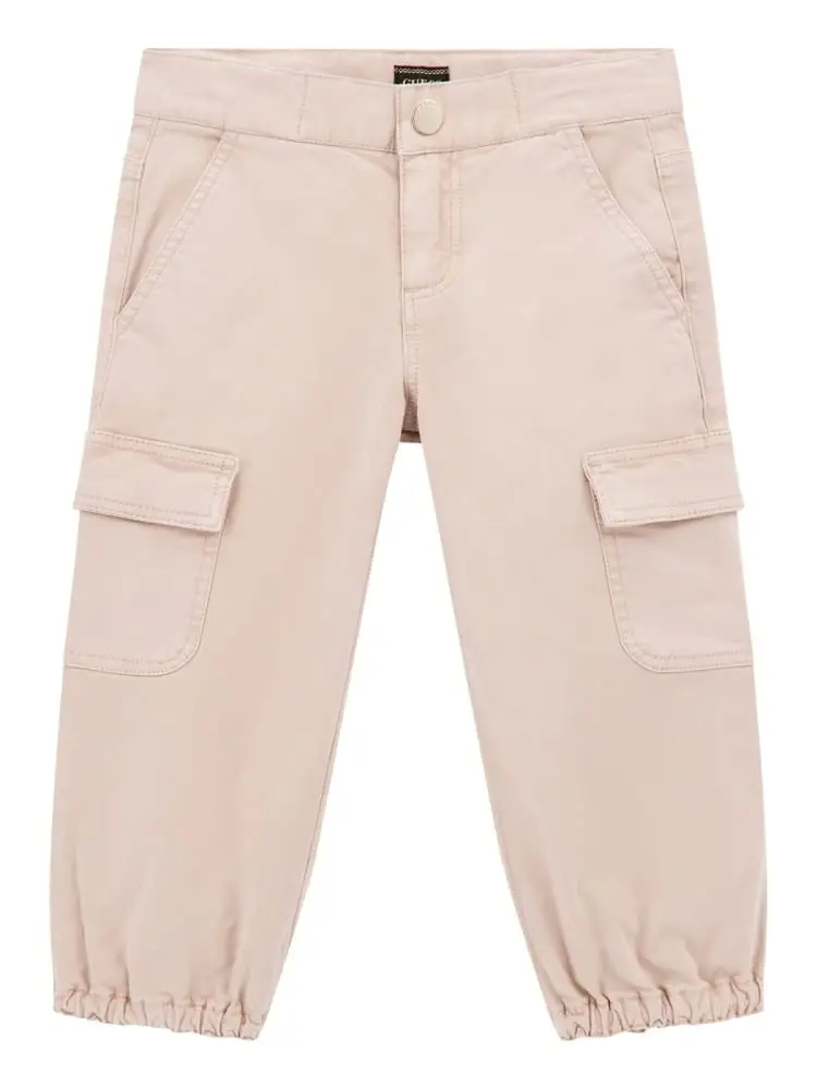 pantalone infant/kids rosa cargo con tasconi laterali