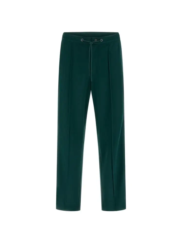 pantalone jogger verde scuro con coda di topo frontale