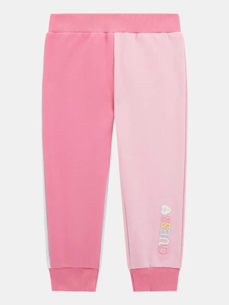 pantalone multicolor bambina tuta in cotone logo sul fondo