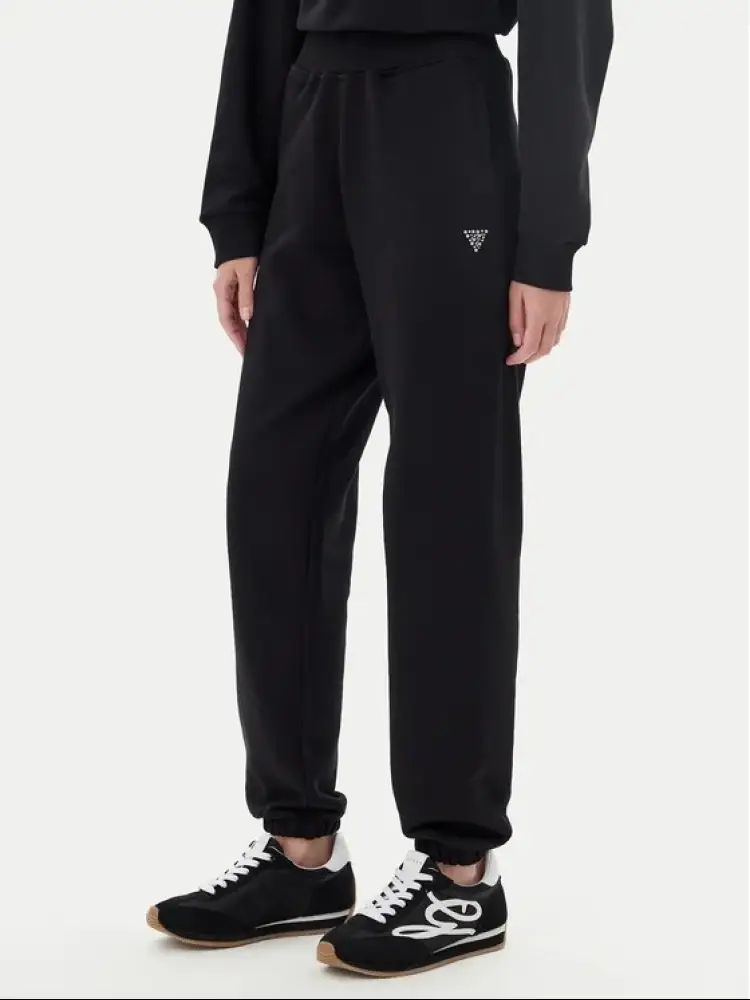 pantalone nero donna mini logo