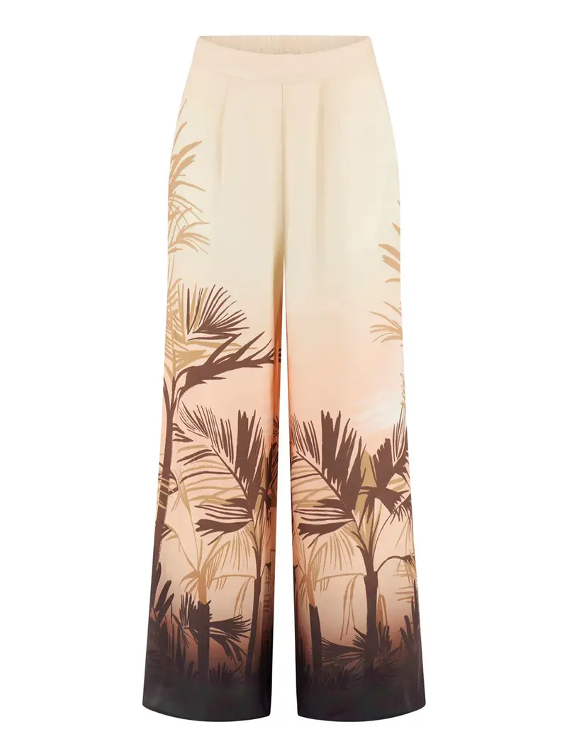 pantalone palazzo guess fleur da donna - multicolore