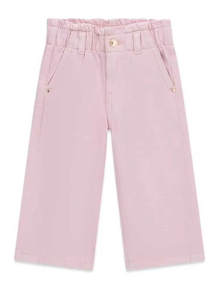 pantalone palazzo kids bull denim rosa