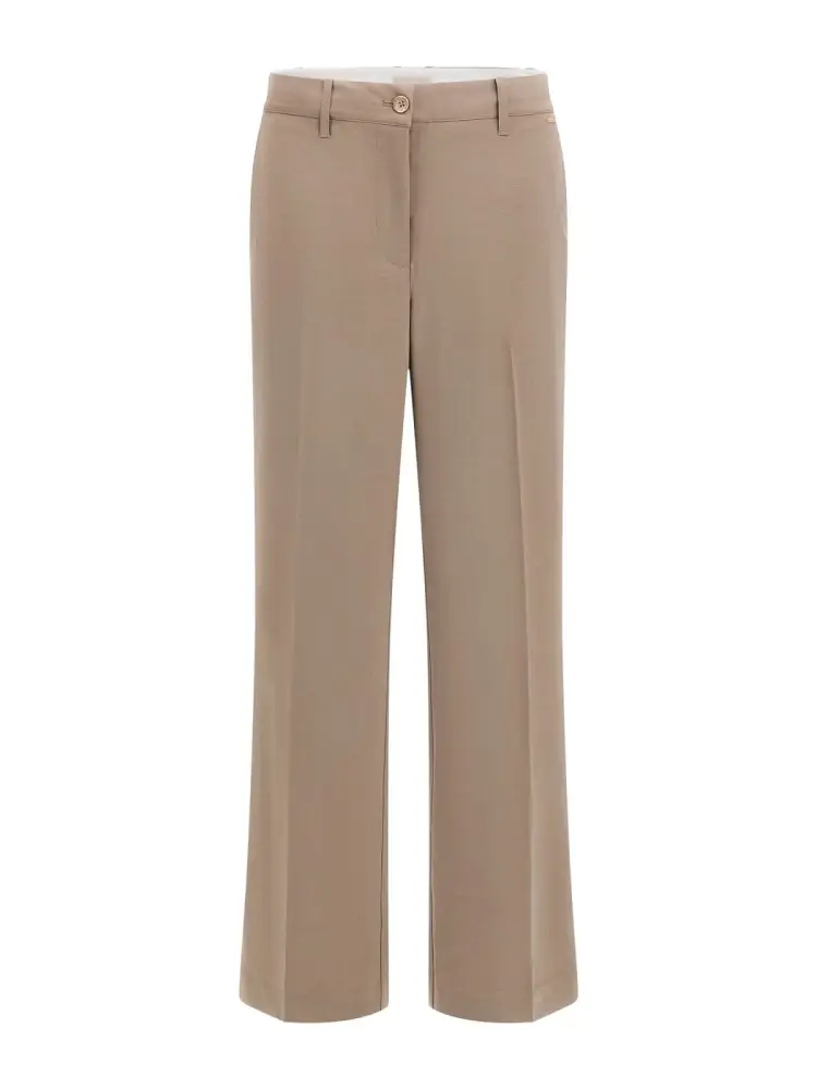 pantaloni beige vita media regular fit