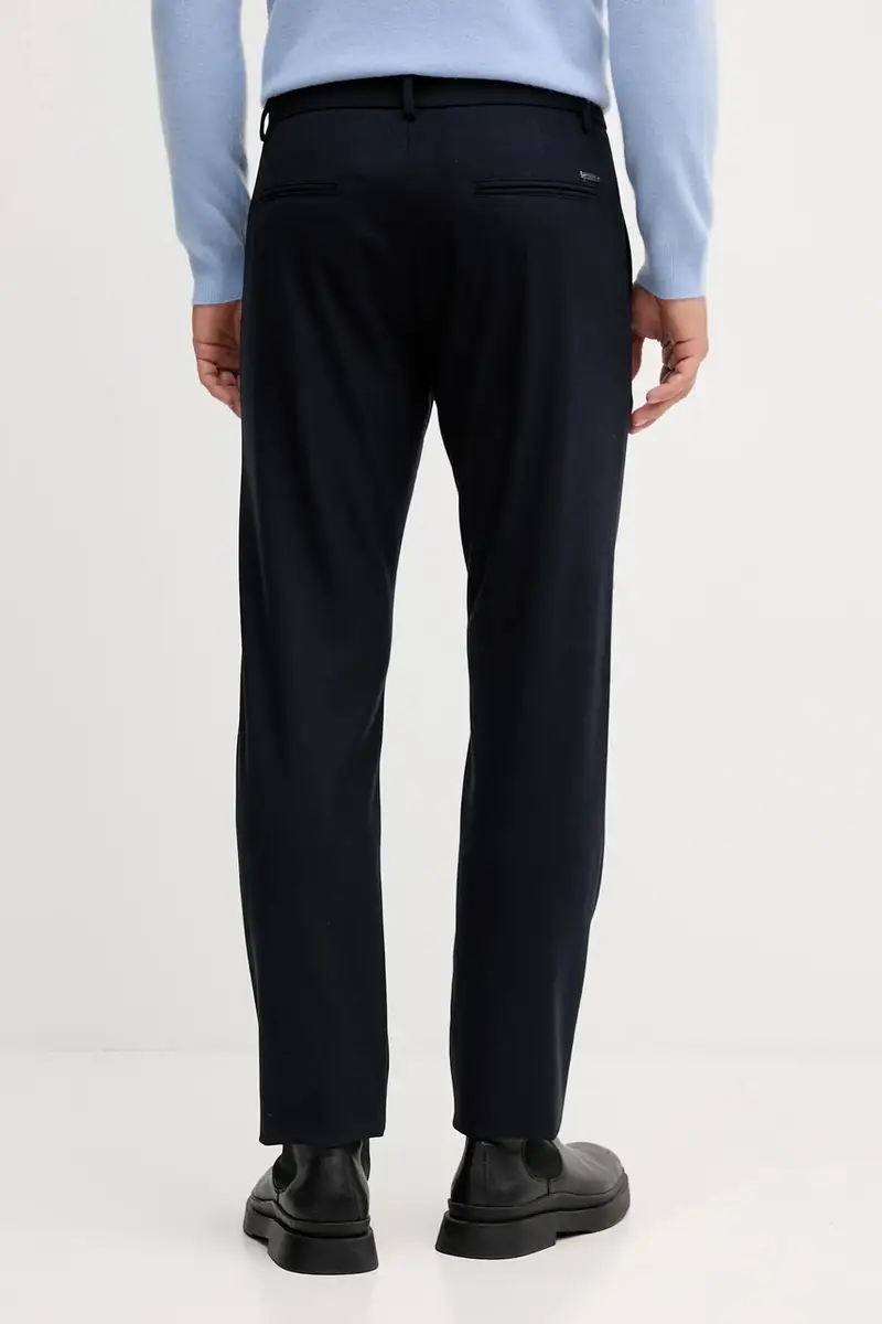 pantaloni con lana MYRON colore blu navy M5BB82 WJ010 miniatura 3