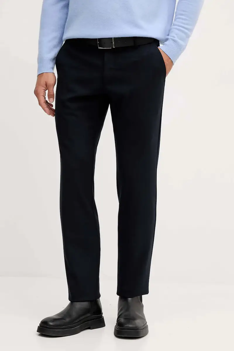 pantaloni con lana MYRON colore blu navy M5BB82 WJ010