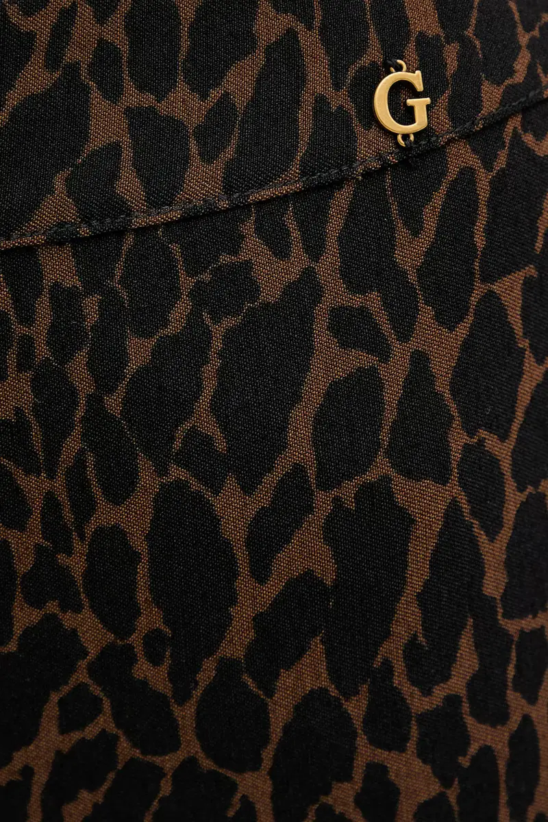 Guess Pantaloni leopardati marrone miniatura 4
