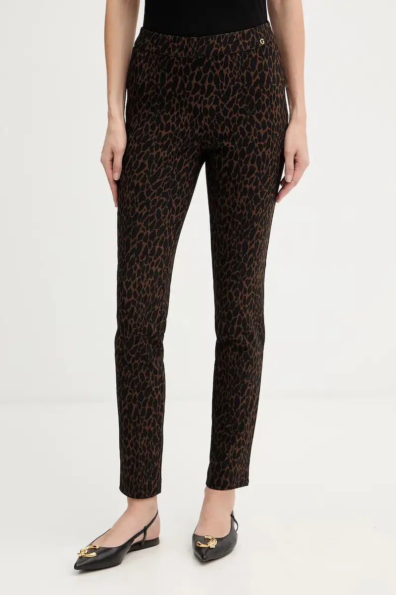 Guess Pantaloni leopardati marrone