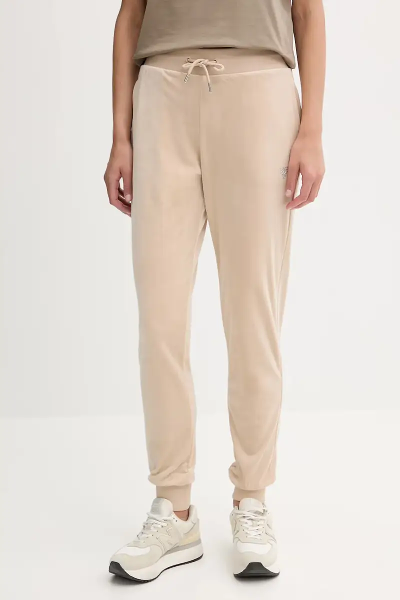 pantaloni da tuta in velluto COUTURE donna colore beige V3BB27 K0232