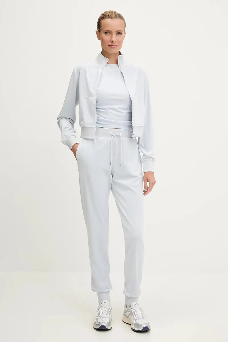 pantaloni da tuta in velluto COUTURE donna colore blu V3BB27 K0232 miniatura 2