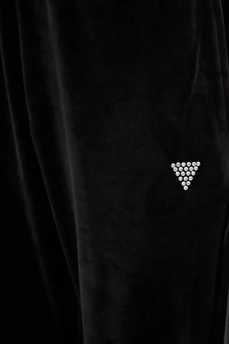 pantaloni da tuta in velluto COUTURE donna colore nero V3BB27 K0232 miniatura 4