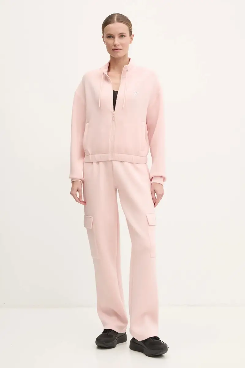 pantaloni della tuta CECILIA colore beige con applicazione V4BB12 K7UW2 Rosa miniatura 2