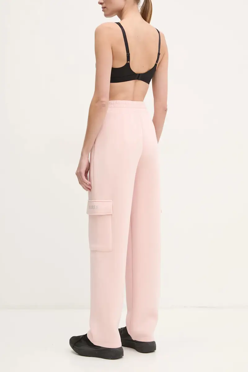 pantaloni della tuta CECILIA colore beige con applicazione V4BB12 K7UW2 Rosa miniatura 3